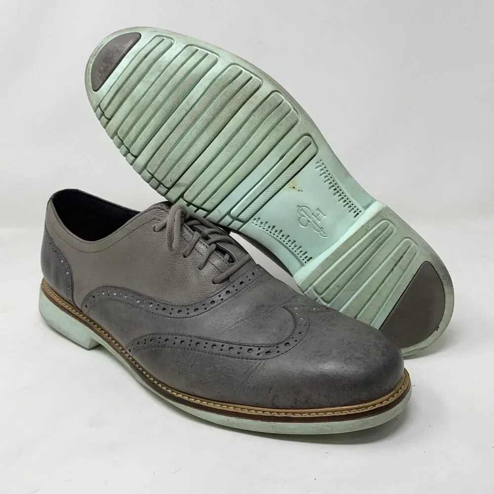 Cole Haan Great Jones Wing Tip Men US 13M Gray Oxford Shoes C11525